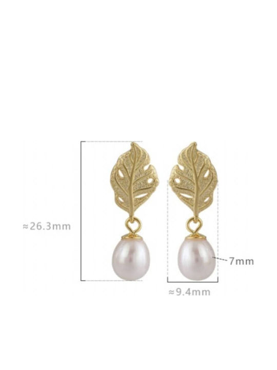 Genießen Sie Feminität Eleganz Neue 925 Silber Ohrringe Mit Blattdesign Perlen