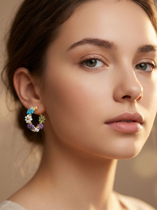 Ladung Feminine Energie Fluss Bunte Samen Perlen Ohrringe