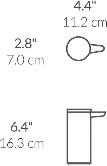 Simplehuman Dispenser από Ανοξείδωτο Ατσάλι με Αυτόματο Διανομέα 266ml