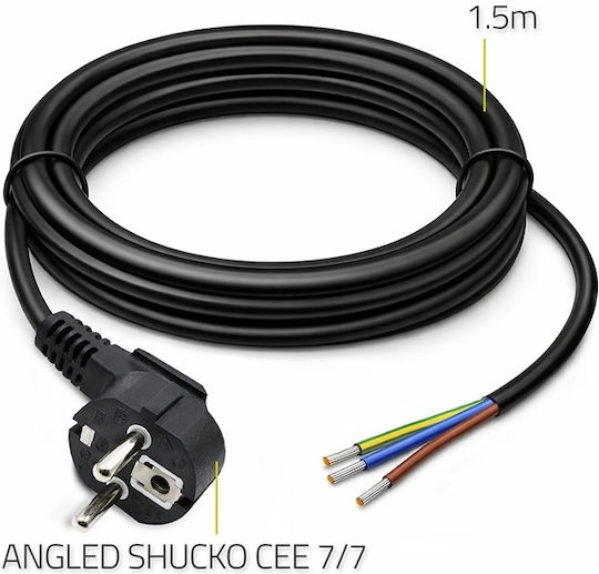 Qoltec Schuko Netzkabel 1.5m Braun