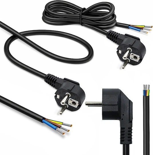 Qoltec Schuko Netzkabel 3m Braun