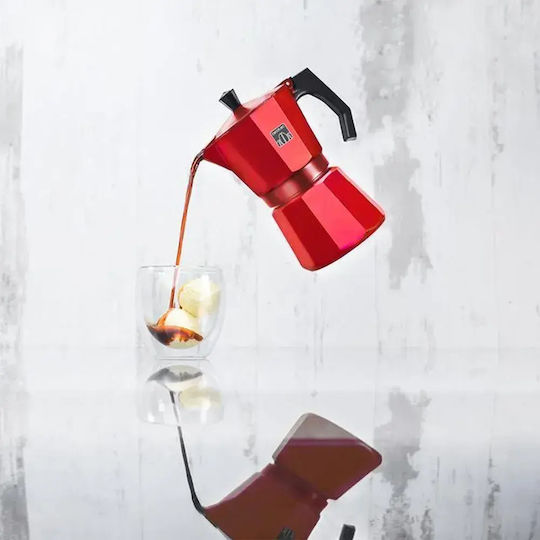 Cecotec 600 Μπρίκι Espresso 6cups Inox Κόκκινο