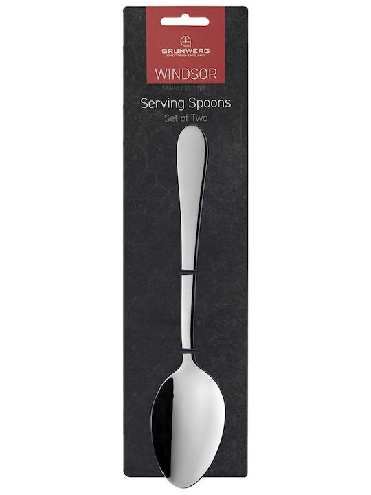 Grunwerg Windsor Set Löffel Rostfreier Stahl Silber 23.5cm 2 Stück