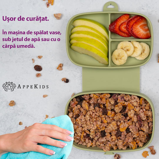 AppeKids Cutie de Prânz pentru Copii din Plastic Verde