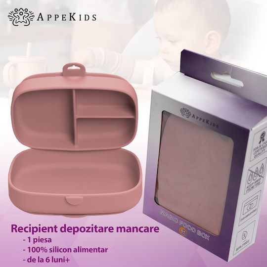 AppeKids Пластмасова Детска Кутия За Храна Розова