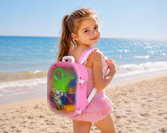 Set Rucsac De Nisip Roz Little Traveler