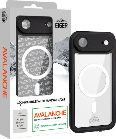 Eiger Magsafe 360 Full Body Case Iphone Air Waterproof Ip68 Drop-test 2m Black Transparent