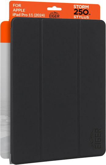 Eiger Magnetic Folio Case Ipad Pro 11" M4 M5 Stylus Slot Black