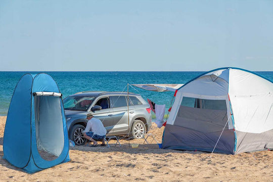 Cort Camping Pop Up Toaletă Gri 4 Anotimpuri