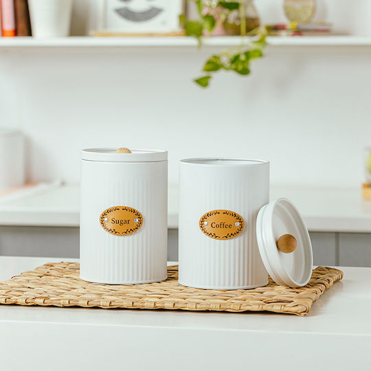 Nava Nava Lebensmittelgläser & Behälter Vase für Kaffee mit luftdichtem Deckel Metallisch Braun 1 Stück