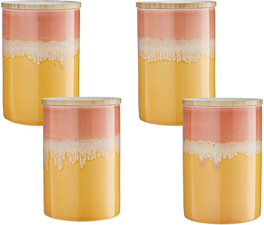 Butlers Medley Lebensmittelglas Allgemeine Verwendung mit Deckel Keramik Gelb 11x11x11cm