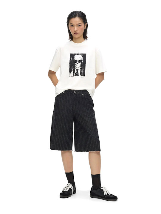 Karl Tricou Damă Ecru-Negru