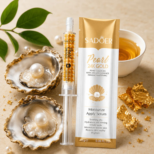 Sadoer Pearl 24k Gold Крем за Лице за Хидратация Стягане и Блясък с Хиалуронова Киселина и Колаген 10gr