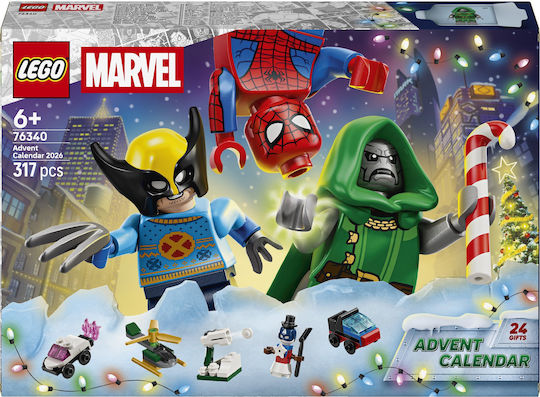 LEGO Super Heroes Calendar de Advent pentru 6+ Ani 317 Buc