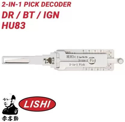 Original Lishi Auto Decoder Hu83 V3 – 2-in-1 Pick Ignition Doors Trunk Unlocking Compatible Peugeot Citroen Fiat Mini