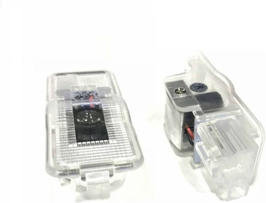 Set 2 Led Door Logo Emblems Dedicated Peugeot Car Brand