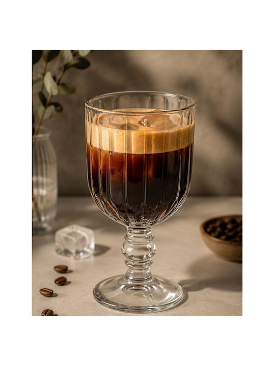 Kaffe/Freddo / Wasser Glas Set in Braun Farbe 245ml 6 Stück