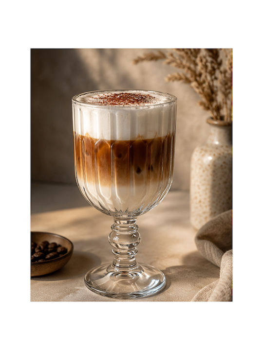 Set Gläser Kaffee/Freddo aus Glas in Braun Farbe 335ml 6 Stück