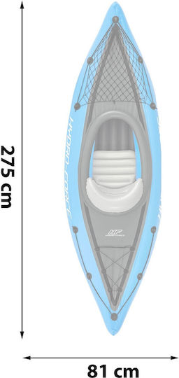 Bestway 65115 Πλαστικό Kayak Θαλάσσης 1 Ατόμου Μπλε/Γκρι