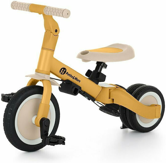 Petite & Mars Turbo Tricicletă Convertibilă cu Mâner pentru Părinți 5 în 1 pentru 12 Luni Galben 613814+SCF798/01