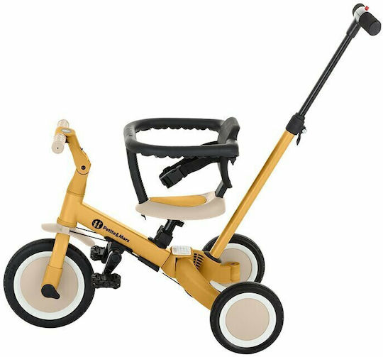Petite & Mars Turbo Tricicletă Convertibilă cu Mâner pentru Părinți 5 în 1 pentru 12 Luni Galben 613814+SCF798/01