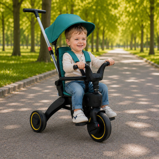 Kidizi Tricicletă Pliabilă și Convertibilă pentru Copii de 1.5+ Ani Verde