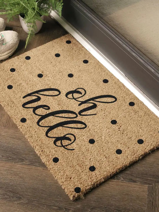 Artsy Mats Doormat Made of Coconut Tree with Non-Slip Backing Oh Hello Spotty 60x40cm