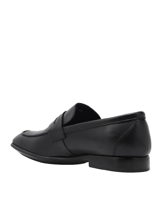 Leather Men's Loafers in Black Colour
