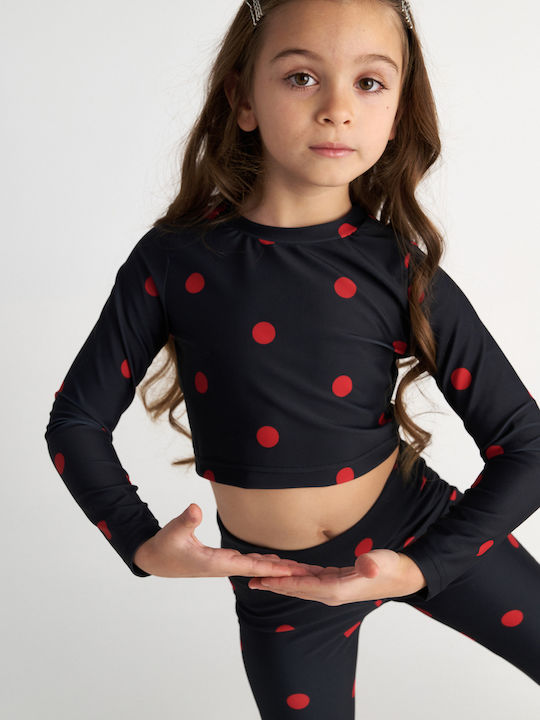 Kinderbekleidungssets mit Leggings Winter 2Stücke Schwarz