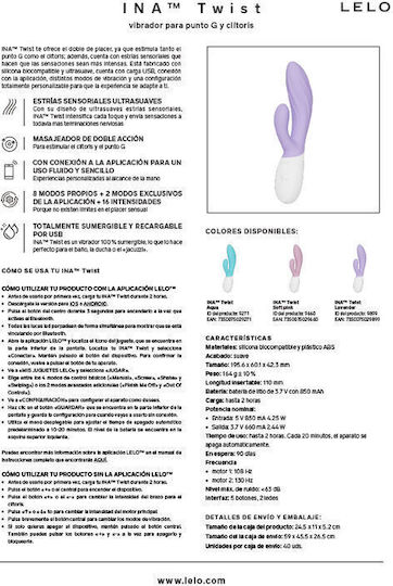 Lelo Ina Διπλός Δονητής με Απομακρυσμένο Έλεγχο Ροζ