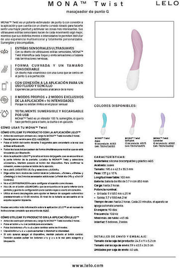 Lelo Mona G-Spot Vibrator with Remote Control Lilac