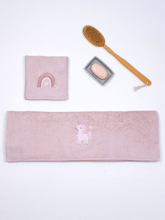 Sunshine Set of Baby Towels 2pcs Fluffy Powder Unicorn