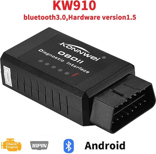 Pyramid Tester auto ELM 327 OBD 2 cu Bluetooth