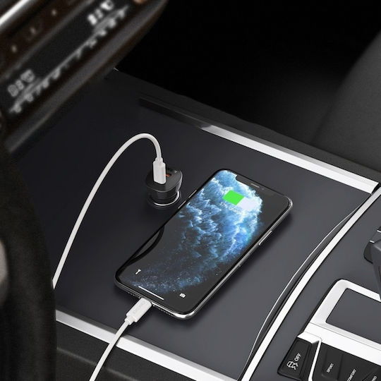 Choetech Choetech Handy-Autoladegerät 40W 3A Schnellladen mit Anschlüssen: 2xUSB-A 2xType-C Schwarz Farbe