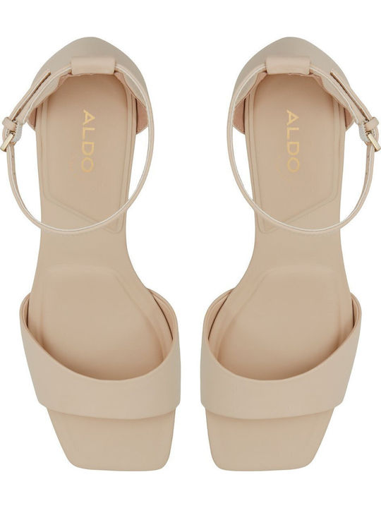 Leder Damen Sandalen Beige