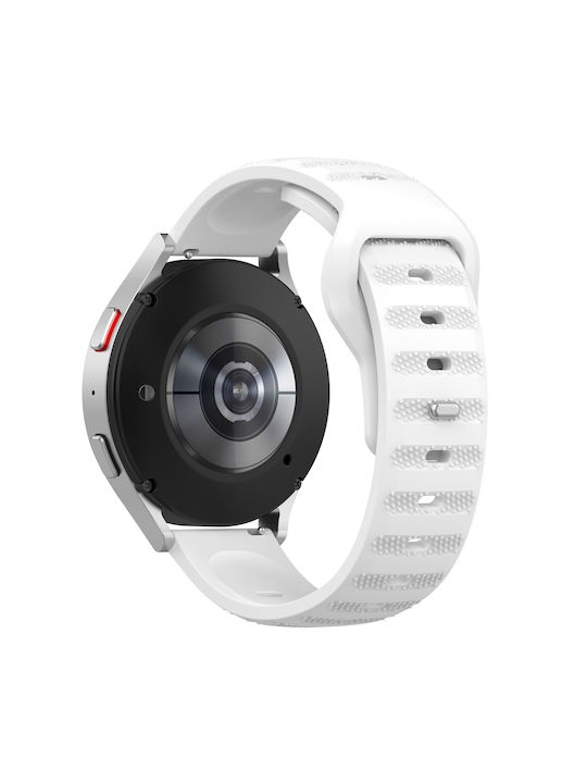 Silicone Strap White (Galaxy Watch4/5/6/7/FE/4 Classic/6 Classic/5 ProApple Watch 38/40/41/42mmVivomove HRHuawei Watch GT2 / GT3 (42mm) / GT3 Pro (43mm)Honor GS ProAmazfit GTS 3Realme Watch 2Haylou RS4 LS12) Silicone Strap White (Galaxy Watch4/5/6/7/FE/4 Classic/6 Classic/5 ProApple Watch 38/40/41/42mmVivomove HRHuawei Watch GT2 / GT3 (42mm) / GT3 Pro (43mm)Honor GS ProAmazfit GTS 3Realme Watch 2Haylou RS4 LS12)