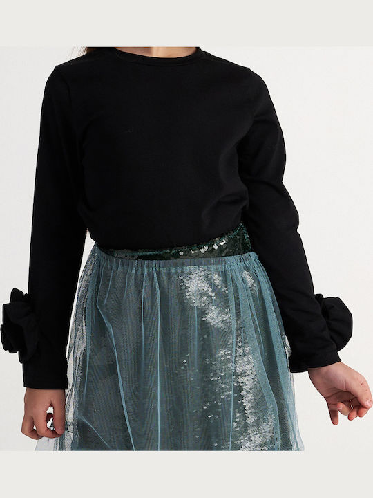 Kids Long-sleeved Black Top