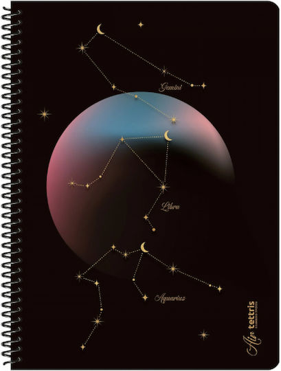 Tettris Spiral Notebook Ruled 150 Sheets 5 Subjects (Miscellaneous Designs) A4-5Th-212