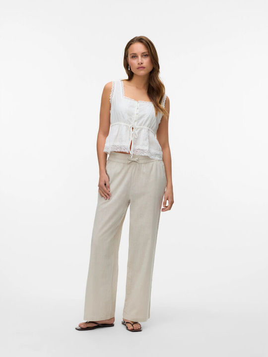 Damen Baumwoll-Set Pantaloona mit Gummiband in Lose Passform Silber Lining