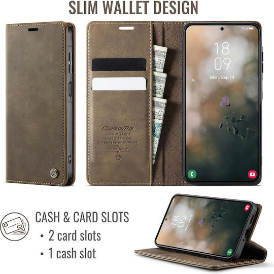 Caseme Wallet Δερματίνης Καφέ (Galaxy A17)