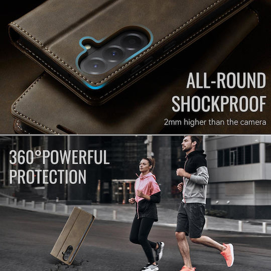 Caseme Wallet Δερματίνης Καφέ (Galaxy A17)