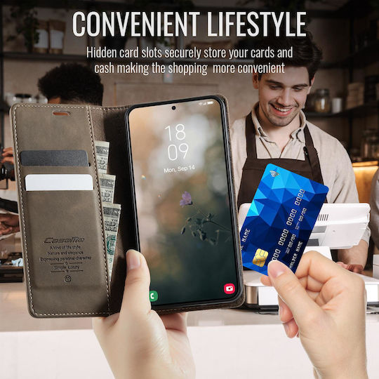 Caseme Wallet Δερματίνης Καφέ (Galaxy A17)