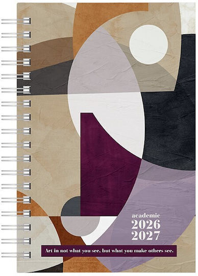 Ημερολογιο Ακαδημαϊκο 14χ21 Spiral Art Ημερησιο 2026-2027