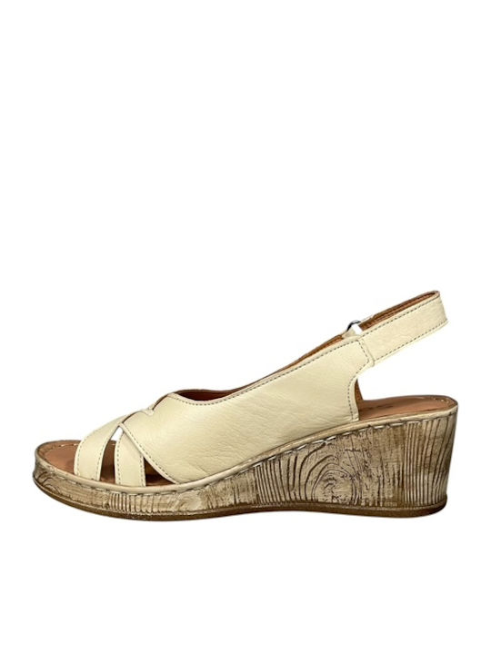Anatomische Damenplattformen Beige GY-08349-24-2