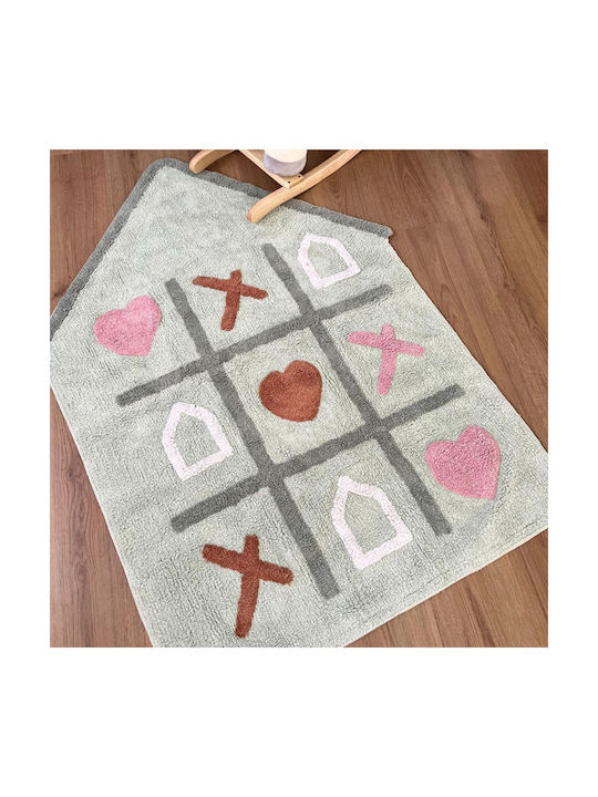 Baby Bliss A House Full Of Love Kids Rug Cotton Multicolour 100x140cm