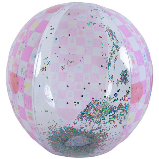 Inflatable Beach Ball 50cm Pink Glitter 53197 Pink