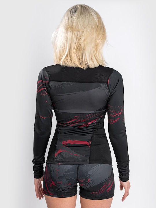 Venum Damen Lange Ärmel Kampfsportshirt VNMUFC-00115 für Jiu-Jitsu / MMA Schwarze