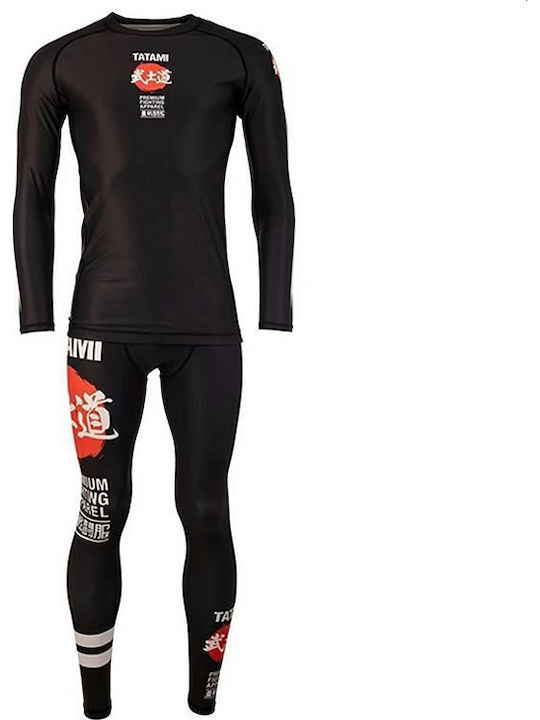 DBX Bushido Herren Lange Ärmel Kampfkunst T-Shirt für Jiu-Jitsu Schwarz