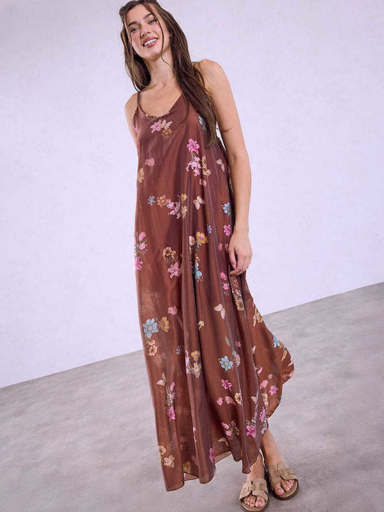 Celestino Damenkleid Blumen V-Ausschnitt Keramidi