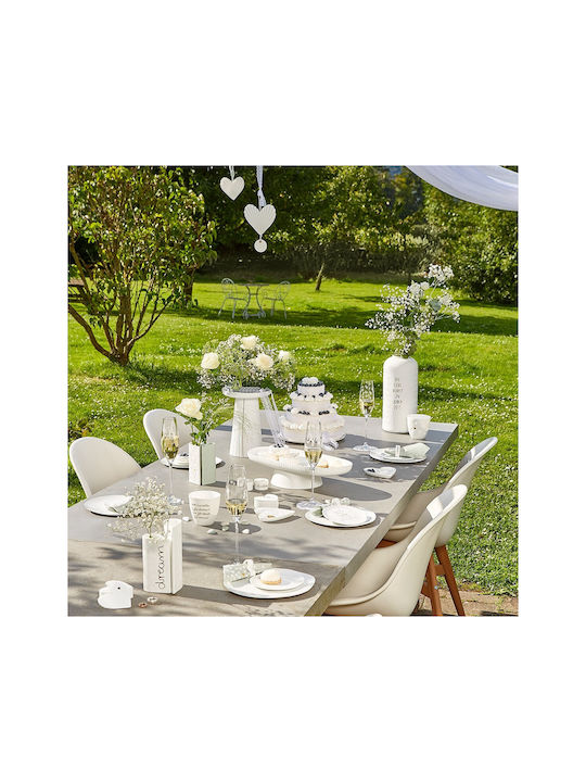 Raeder Hearts Set Champagne White Wine Glasses Made of Ceramic in White Colour Goblet 2 Pieces